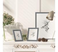 1PC Cornice grigia Cornice per foto in legno per immagini Foto Decorazioni per il desktop Appeso a parete Decorazione della galleria di casa