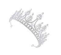 1pc corona da sposa abbellita per le fasce per le fasce per le donne della moda femminile per la testa di strass per le donne per le donne copricapo di matrimonio tiara da sposa barocco