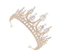 1pc corona da sposa abbellita per le fasce per le fasce per le donne della moda femminile per la testa di strass per le donne per le donne copricapo di matrimonio tiara da sposa barocco