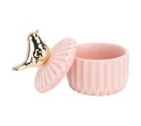 1pc Creative Jewelry Storage Box Ceramic Wedding Candy Box (L Pink)