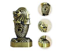 1pc Creative Merlion Statue Decorative Metal Artware Household Bodornment Bronze