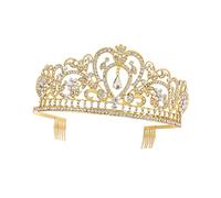 1pc Crown Crown Elegant Girls Tiara Decor Gioielli Accessorio Accessorio Bride Bride Pettle Women Decoration Style Oro Bridal Gold Proposta Banchet Weedwear Weeding Girl Wedding For