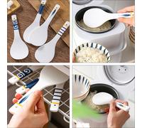 1pc Cucchiaio in ceramica per uso domestico Cucchiaio antiscivolo per riso