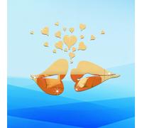 1pc cuore stile fai da te specchio adesivi murali decalcomanie labbra colore