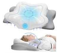 1pc Cuscino cervicale Cuscino ortopedico inodore per il dolore al collo e alle spalle Memory Foam Cuscino per il collo ergonomico per dormire a casa Gray