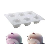 1PC Cute 6-even Sleepy Cat Silicone Mold Mousse Mold Cake Mold Jelly Mold Chocolate Mold Candy Mold Ice Cube Mold.