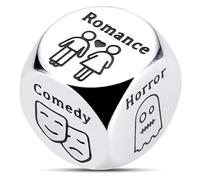 1PC Dating Gifts for Couples Movie Decision Dice Stainless Steel Dices for Couples Girlfriend Boyfriend Wife Husband on Anniversary Valentines Funny Gifts for Him Her.