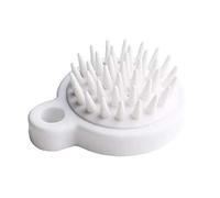 1pc di massaggio testa della spazzola del silicone Body Shampoo massaggio del cuoio capelluto pettine della spazzola di lavaggio dei capelli pettine Doccia spazzola per capelli (bianco)