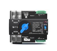 1pc Din Rail ATS L N 110V-120V 63A Dual Power Automatic Transfer Electrical Selector Switch Uninterrupted 2P CZMDKEXM