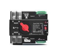 1pc Din Rail ATS L N 220V-230V 125A Dual Power Automatic Transfer Electrical Selector Switch Uninterrupted CZMDKEXM