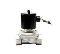 1pc DN32 Elettrovalvola a solenoide in acciaio inossidabile normalmente chiusa 220VAC 12VDC 24VDC Elettrovalvola da 1-1/4 pollici(12VDC)