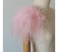 1PC Donna Increspata Rete Tulle Spallina Spilla Matrimonio Abito Decor Carnevale