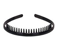 1Pc Donne Uomini Ragazze 8mm Plain Fascia Con Denti Pettine Nero Cerchio Dei Capelli Styling Trucco Copricapo Accessori