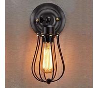 1PC E27 Metallo Lampada da Parete Vintage a Gabbia - Applique Muro Perfetto per Camera da Letto, Soggiorno, Bagno, Corridoio, Scale