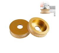 1Pc Edge Diamond Grinding Wheel,Grinding Wheel Stone Edge Grinding Polishing Wheel,Angle Grinder Wheels Cup,Round Dry Vacuum Brazed Diamond Grinding Wheel Demi-Bullnose Edge,Leveling,Chamfering (15mm)