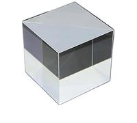 1pc Elaborazione personalizzata su quattro lati con aumento della luce Prisma dicroico Semi-riflettente Cubo incollato semi-traslucido TV trasparente.(100x100x100)