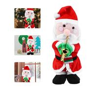 1pc Electric Babbo Natale sassofono giocattolo di canto natalizio