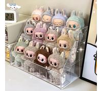 1pc espositore in acrilico a tre strati scaletta trasparente fatta a mano modello di auto anime scatola cieca scatola di immagazzinaggio scatola di smistamento gioielli