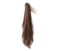 1pc Estensione Sintetica Della Coda Di Cavallo 24" Estensioni Dei Capelli Con Clip Ad Artiglio Parrucchino Dall'aspetto Naturale Lungo Dritto For Le Donne Nero(230)