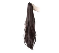 1pc Estensione Sintetica Della Coda Di Cavallo 24" Estensioni Dei Capelli Con Clip Ad Artiglio Parrucchino Dall'aspetto Naturale Lungo Dritto For Le Donne Nero(233)
