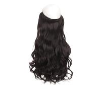1pc Estensioni Sintetiche Dei Capelli Senza Clip In Parrucchino Finto Naturale Artificiale Biondo Rosso Nero Riccio Estensione Pezzo Falso Da Donna(C2,22inches)