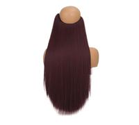 1pc Estensioni Sintetiche Dei Capelli Senza Clip In Parrucchino Finto Naturale Artificiale Biondo Rosso Nero Riccio Estensione Pezzo Falso Da Donna(2-99,24inches)