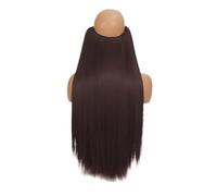 1pc Estensioni Sintetiche Dei Capelli Senza Clip In Parrucchino Finto Naturale Artificiale Biondo Rosso Nero Riccio Estensione Pezzo Falso Da Donna(2-33,24inches)