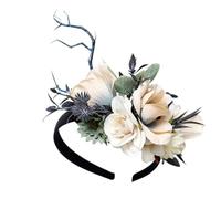 1pc Fascia for capelli di Natale Cravatta for capelli Tiara Accessori for capelli Orecchie di cervo Cerchietto for capelli di Natale Fascia floreale Ramo di un albero Cerchietto for capelli Fiore di N