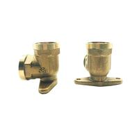 1PC Female 1/2" to 1/2" Female Brass Thick Elbow With Fixed Base Pipe Fitting YZWRWRMKTB