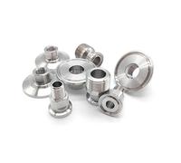 1pc Female Thread 1I2 inch Ferrule 25.4mm Stainless Steel Three Clamp Homemade Water Oil Adapter