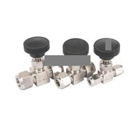 1PC Fit Tube O/D 3/8" 304 Stainless Shut Off Valve Flow Control Needle Valve Compression Fitting