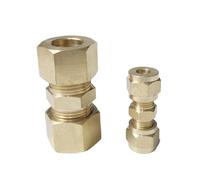1pc Fit Tube OD 42mm Brass Compression Pipe Fitting Connector Adapter Coupler