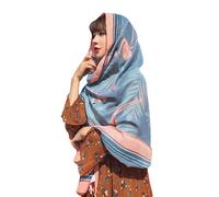 1pc Flamingo Pattern Summer Vacation Beach Protezione solare Telo mare oversize