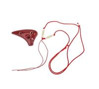 1Pc Flauto 6 Fori Soprano C Flauto Ocarina In Ceramica Con Cordino Ocarina Flauto Strumenti Musicali for Principianti Di Musica (Color : Coffee)