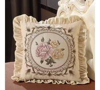 1PC Floreale Ricamo Cuscino Decorativo Custodia Cover Ruffles Divano Arredo Casa