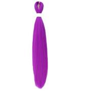 1pc for le donne intrecciate indossare estensioni di capelli sintetici colore viola all'uncinetto for il festival musicale carnevale Capodanno