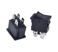 1PC Four-Legged Two-Gear Ship-Type Switch Warping Parts 6A 250V black 21 * 15mm