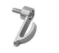 1PC Gancio for moto 5 colori Anti-usura Lega di alluminio puro 4,7 cm/1,6 cm Gancio for casco con foro singolo for moto(Silver)