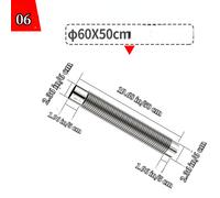 1PC Gas Acqua Riscaldamento Scarico Tubo 304SUS Dritto Ondulato Raccordo Argento