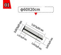 1PC Gas Acqua Riscaldamento Scarico Tubo 304SUS Dritto Ondulato Raccordo Argento