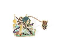 1pc Genshin Impact Character metallo distintivo anime è adatto per cos, collezione, Metallo