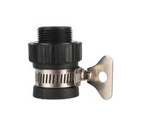 1pc Giardino Irrigazione 3/4 "Filettatura Maschio Connettore Rubinetto Universale 3/4" Filettatura Femmina Connettore Capezzolo 15-20mm Adattatore Rubinetto Acqua(Black)