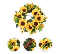 1pc girasole corona di girasole artificiale girasole falso Garland Pendente a