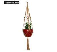 1pc grandi dimensioni Pots Rope gancio della pianta carrello a mano Holder Belle corda di canapa netto Fiore Pianta in vaso della cordicella cotone che appende Cesti gancio della pianta Flowerpot(D)