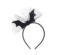 1PC halloween Bat Hairband | Velo a rete nera con Glitter | Fascia per capelli 3D Bat Wings | Accessorio per capelli da festa per donna
