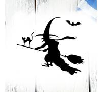 1pc Halloween Wall Sticker Strega Pipistrelli Wall Graffiti Sticker autoadesivo