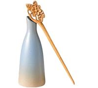 1Pc Handmade Antico Cinese Giapponese Legno Bastoni Per Capelli Bacchette In Legno Vintage Retro Intagliato Lungo Forchetta Penna Scialle Spille Bastoncini Forcine Clip Mollette, Accessori Per Capelli