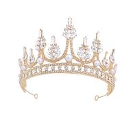 1pc Headbar Bride Head Hente Bridesmaid Ornament Decorative Band Wedding Chiesa Bellissima Accessorio Crown Capelli splendidi (Golden)