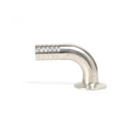 1PC Hose Barb OD 25mm SS304 Pipe Fitting 50.5mm Tri Clamp 90 Degree Elbow Hose Adaptor Clamp Fitting