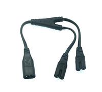 1pc IEC 320 c8 2 Pin maschio a 2 x C7 cavo di alimentazione di split a Y. 8cm IEC 320 c7 a C8 prolunga cavi c8 maschio a c7 femmina (Size : 0.3m, Color : Orange)